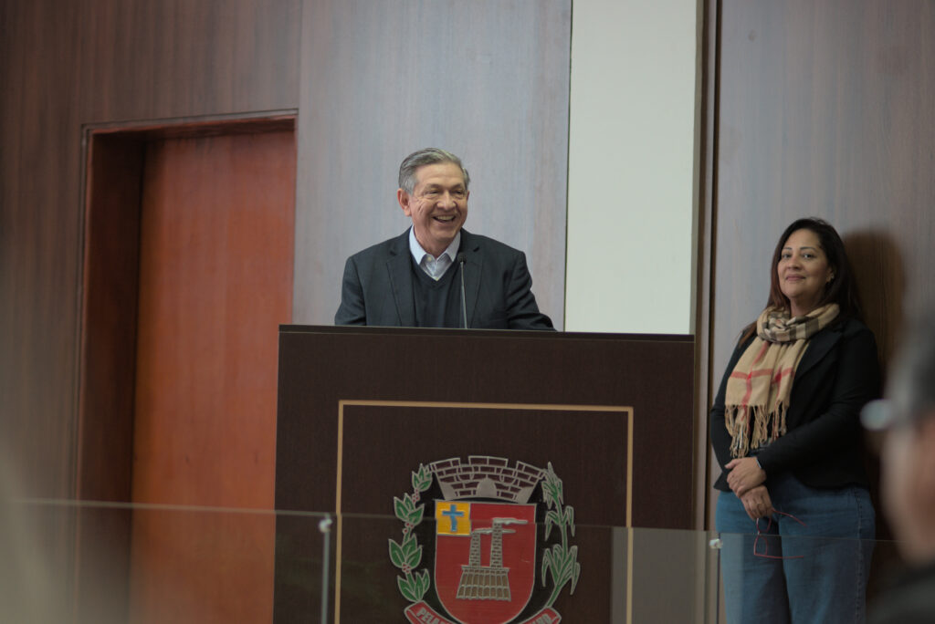 O prefeito Gino (PL) realizou a abertura da 1ª Conferência dos Direitos da Pessoa Idosa em Santa Gertrudes