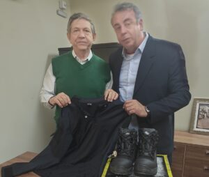 O prefeito Gino com o secretário de Segurança, Marcelo Secco