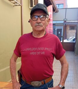 O romeiro José Ribamar Barroso Sampaio, presidente da Romaria de Aparecida de Santa Gertrudes