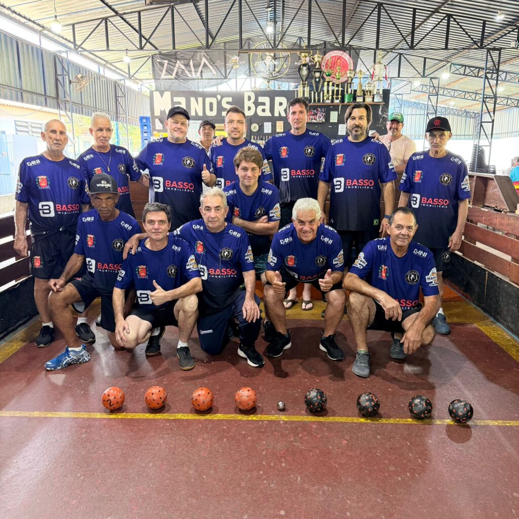 Copa União 2026: O elenco da equipe de bocha de Santa Gertrudes que viaja para Valinhos é composto pelos atletas Manu, Léo, Cláudio, Carlão, Dandão, Sabino, Chapéu, Filé, Neti, Gabiru, Paulinho, Tiza, Né Caradia, Adriano, Seu Carlos, Bocão e João Giroto
